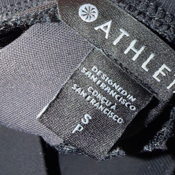 Athleta Venice Wide Leg Pant Black High Rise Ribbed Waist Small Petite SP - Picture 6 of 10